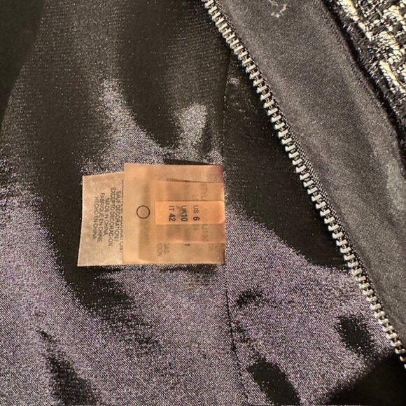 Elie Tahari Nordstrom Textured Tweed Zip‑Up Jacket Size 6 Lined $398 MSRP - Picture 4 of 11